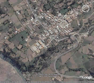 PUEBLO DE MANCOS VISTO POR GOOGLE EARTH