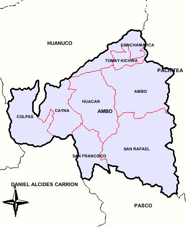 MAPA DE LA PROVINCIA AMBO