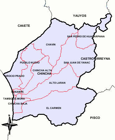 MAPA PROVINCIAL DE CHINCHA