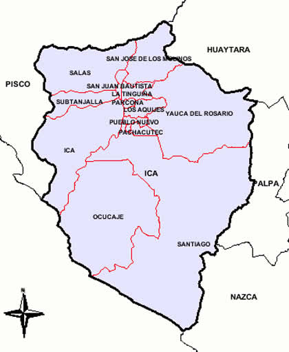 MAPA PROVINCIAL DE ICA