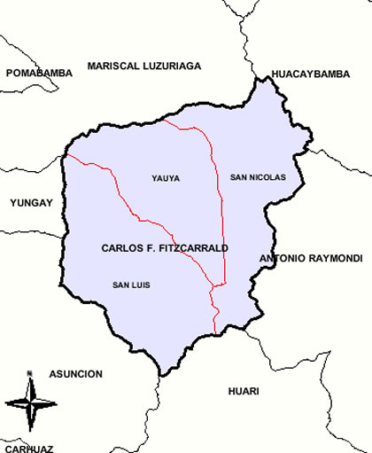 MAPA DE LA PROVINCIA CARLOS FERMIN FITZCARRALD