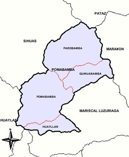 MAPA DE LA PROVINCIA DE POMABAMBA