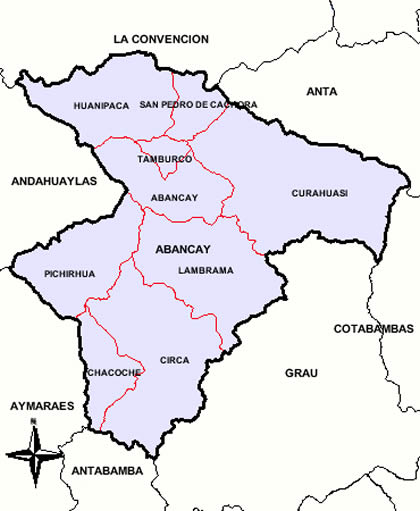 MAPA DE LA PROVINCIAL DE ABANCAY