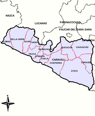 MAPA DE LA PROVINCIA DE CARAVELI