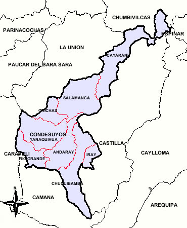MAPA DE LA PROVINCIA DE CONDESUYOS