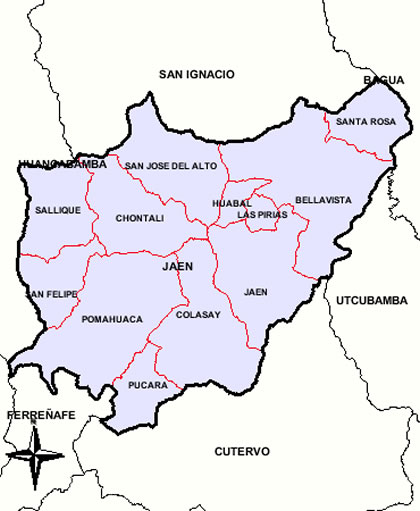 MAPA DE LA PROVINCIA DE JAEN