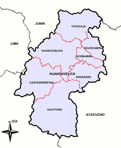 Mapa Departamento Huancavelica