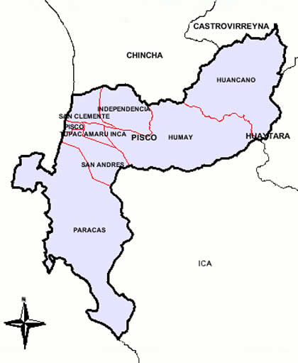 MAPA PROVINCIAL DE PISCO