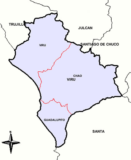 MAPA DE LA PROVINCIA DE VIRU