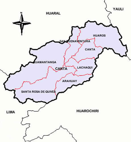 MAPA PROVINCIA CANTA