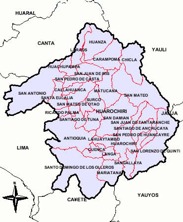 MAPA PROVINCIA HUAROCHIRI