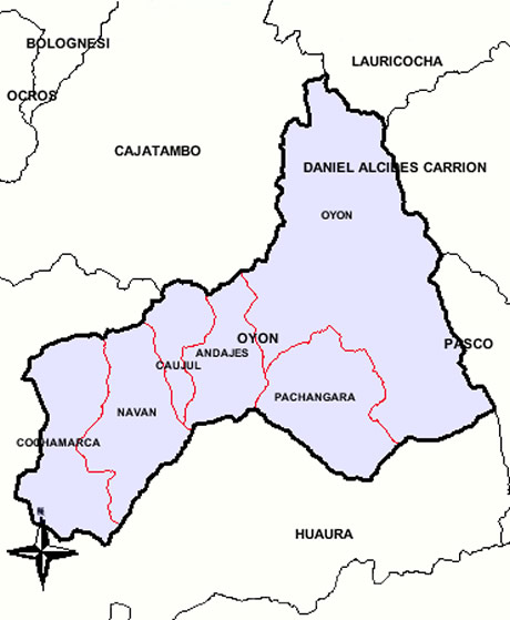 MAPA PROVINCIA OYON