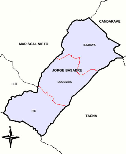 MAPA DE LA PROVINCIA DE JORGE BASADRE